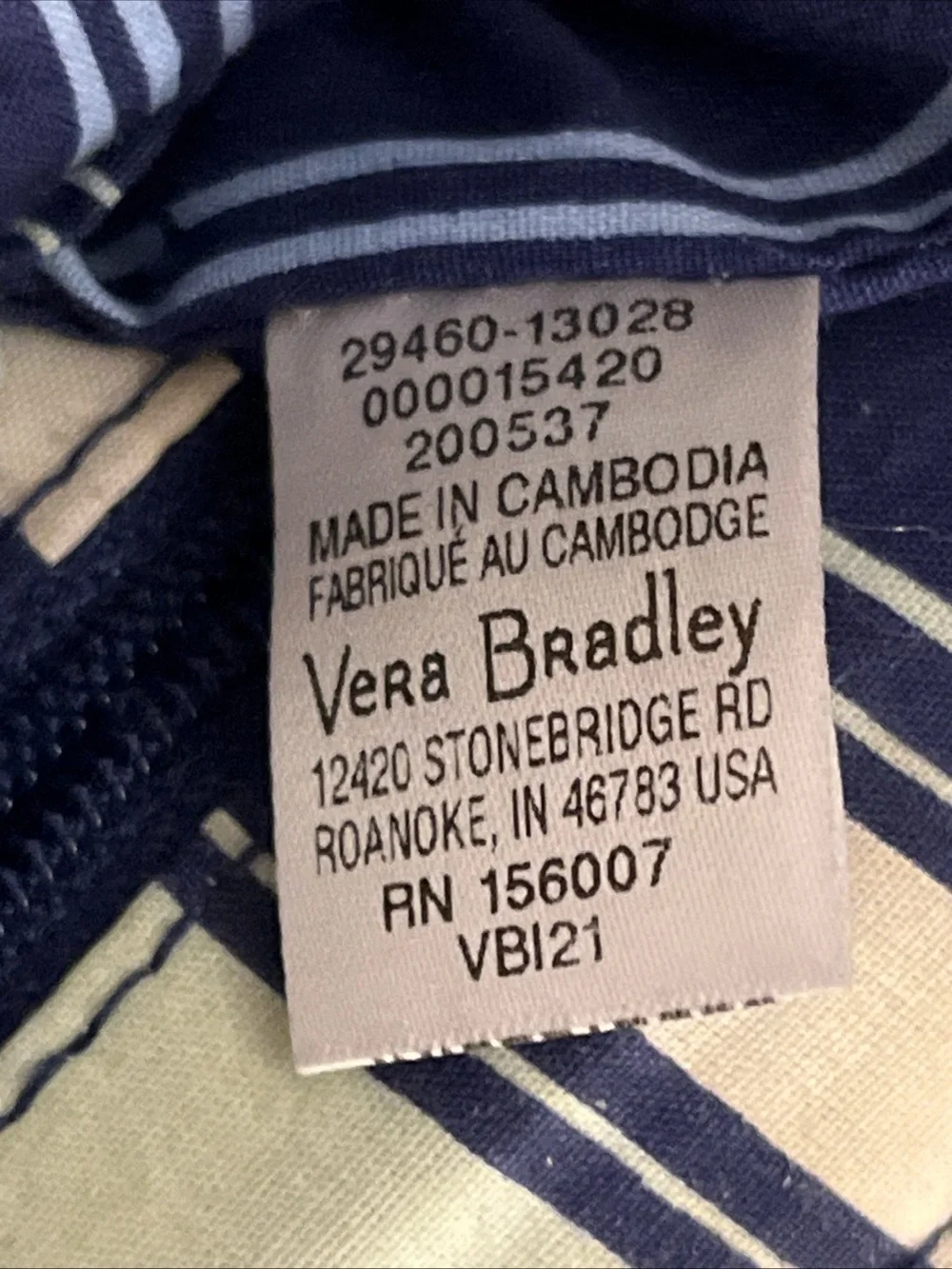 Vera Bradley Straw Mini Backpack Purse Cream Blue Coral Retired